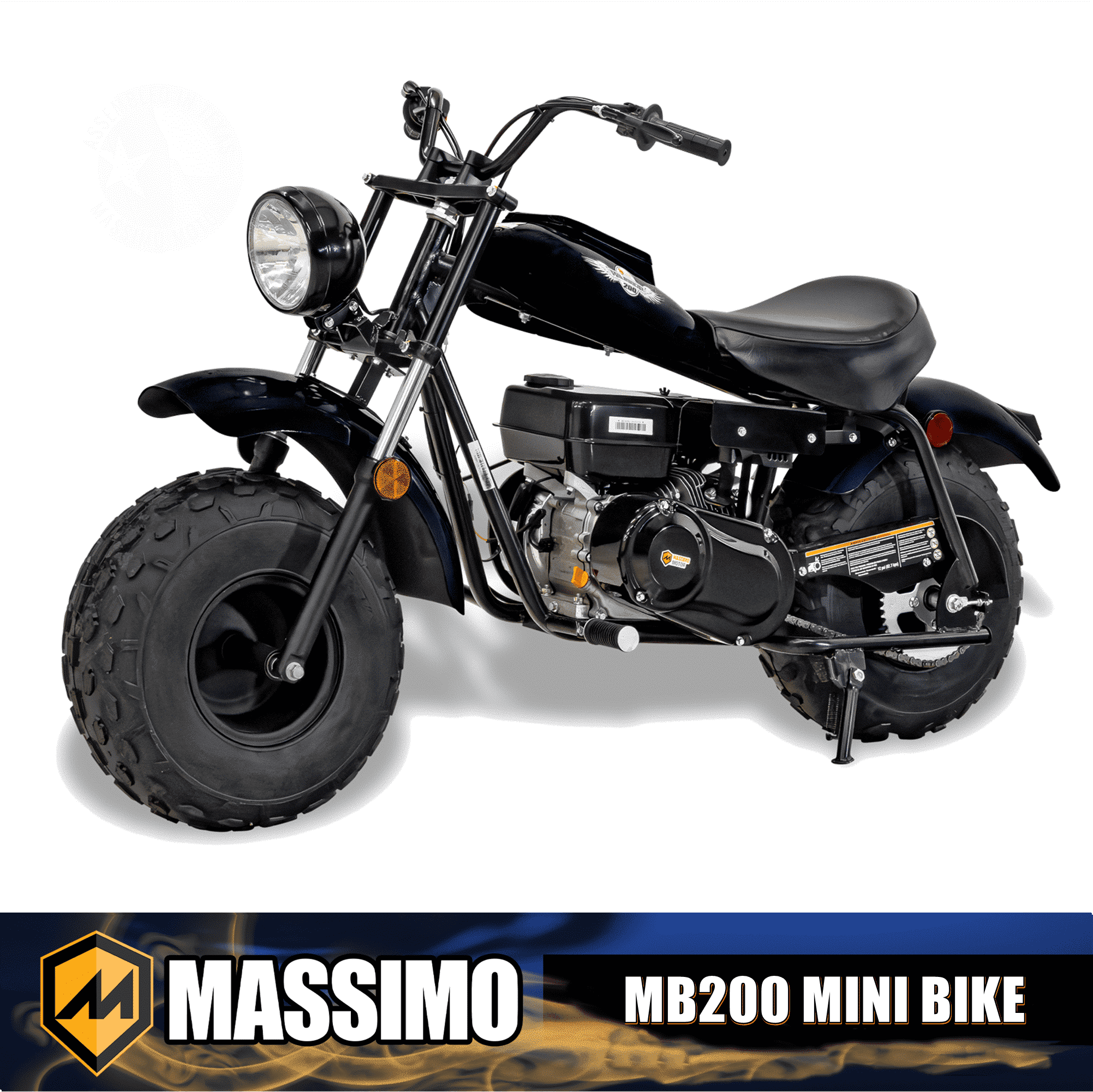 Massimo, Minibike, MB200 6.5HP 196cc Gas Powered, Black - Walmart.com