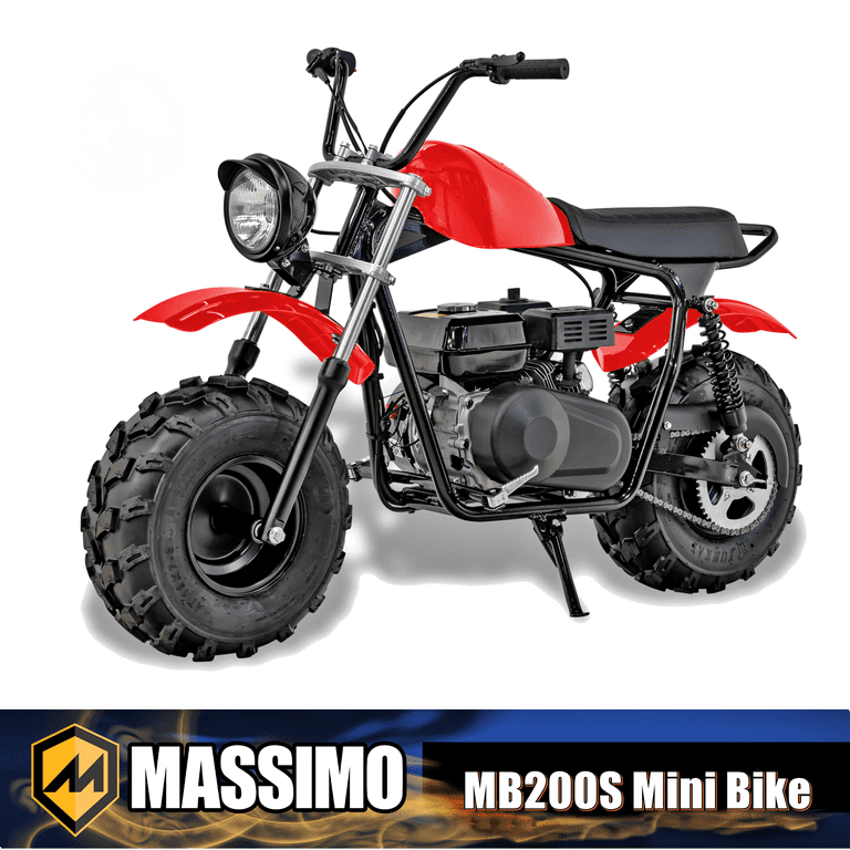 Massimo Adults Dirt Minibike MB200S 7.5HP 196cc Gasoline Powered Motorcycle RED Walmart