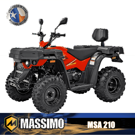 Massimo MSA210 Adult ATV 177cc Quad All-Terrain Vehicle - Red