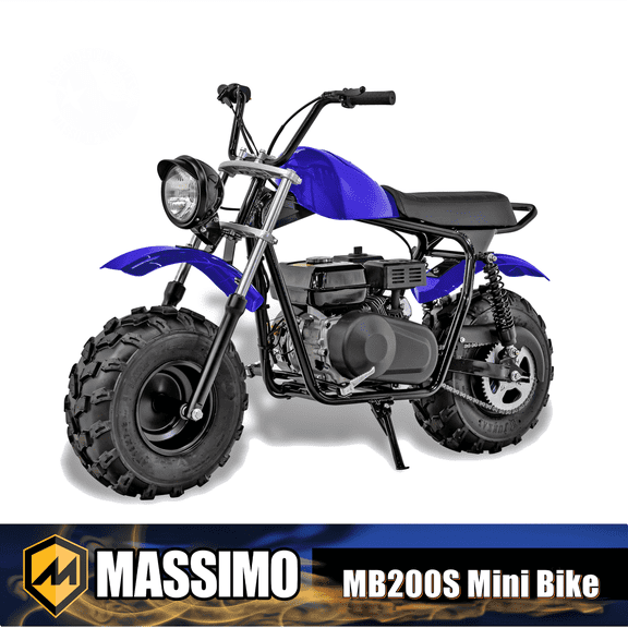 Massimo Minibike MB200S 7.5HP 196cc 4 Stroke, Gas Powered Mini Bike Motorcycle - Blue