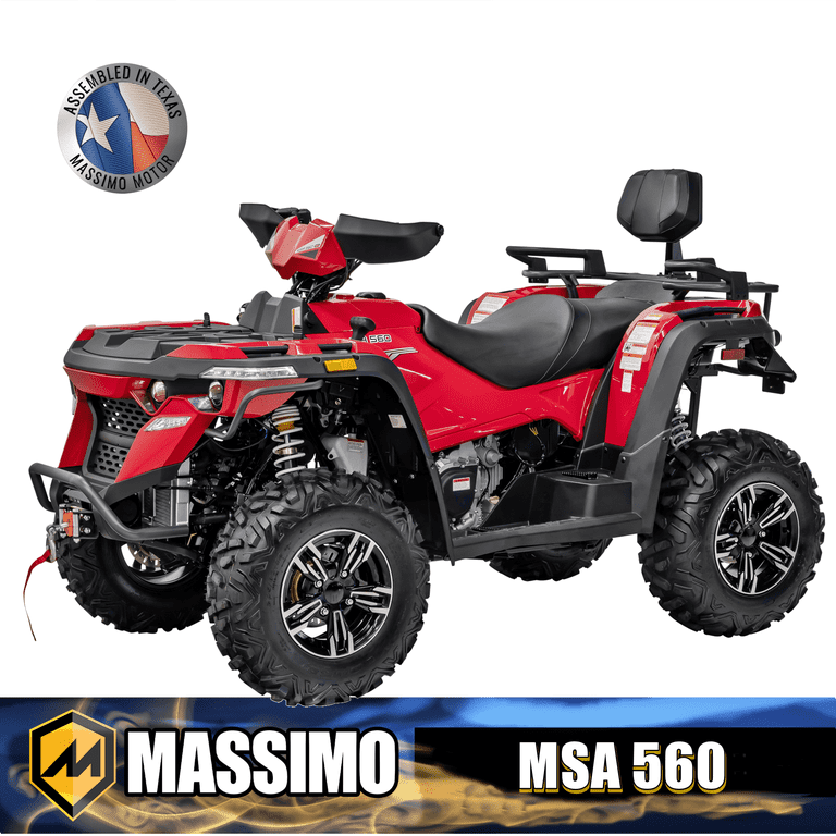 Massimo MSA 560 4WD 33HP 4 Stroke Engine ATV - 493cc, Red Massimo MSA 560 4WD 33HP 4 Stroke Engine ATV - 493cc, Red