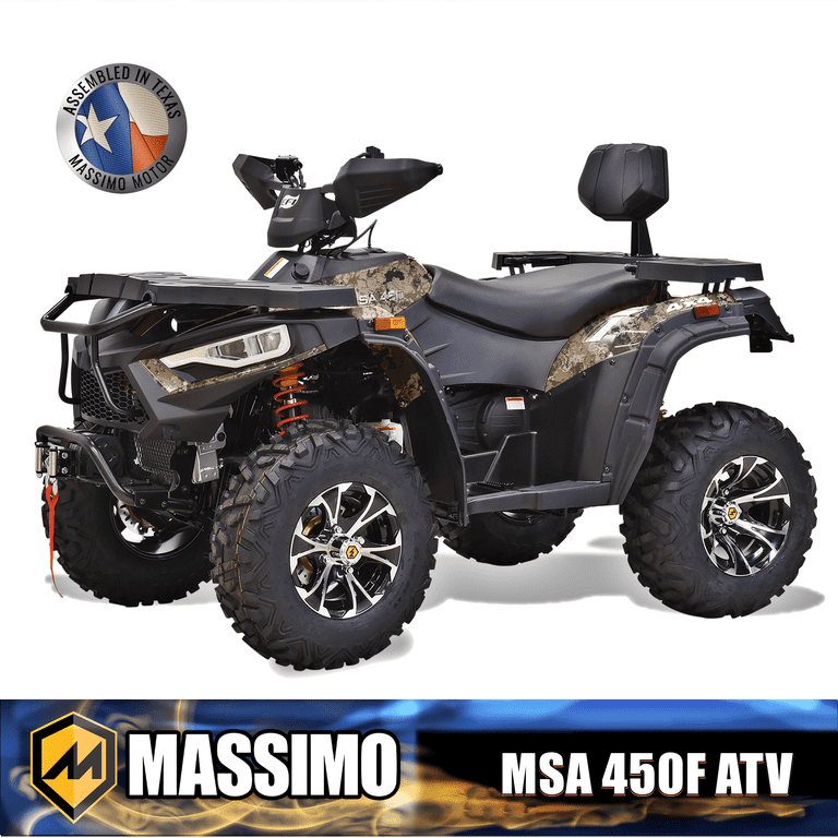 Massimo 352cc 4WD ATV with EFI, 4 Stroke Engine and 25HP