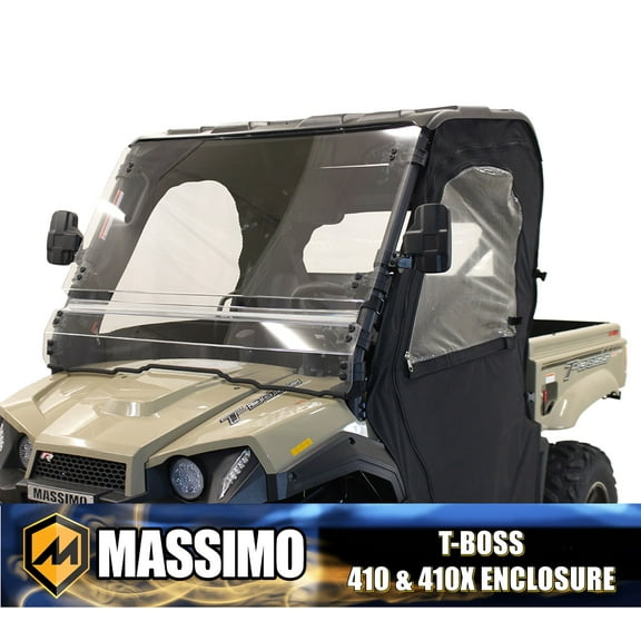 Massimo Motor TBOSS 410 / 410x Soft Cab Enclosure UTV & ATV Accessory, Black, Nylon
