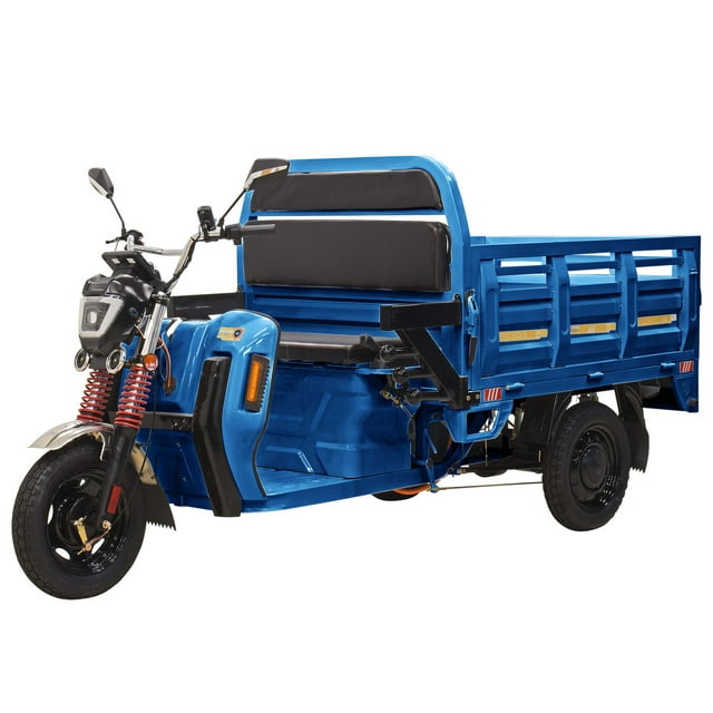 Massimo New Cargo Max 60V 2WD Electric E-Trike (Blue) Utility Task Vehicle