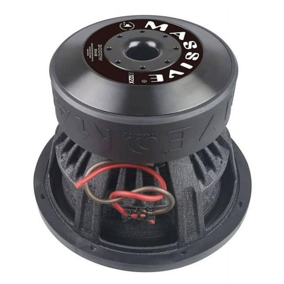Massive Audio H122X 12 in. 2000 W RMS Dual 2 Ohm 3 in. V.C. Mega Subwoofer