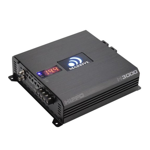 Massive Audio HIPPO H3000 3000 Watt RMS 1-Ohm Monoblock Car Amplifier