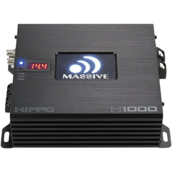 Massive Audio HIPPO Series 1050W RMS 1-Ohm Monoblock Amplifier / MA-H1000