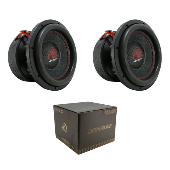 Massive Audio HIPPOXL104 10" Subwoofer 4000W RMS 2 Ohm DVC Car Audio