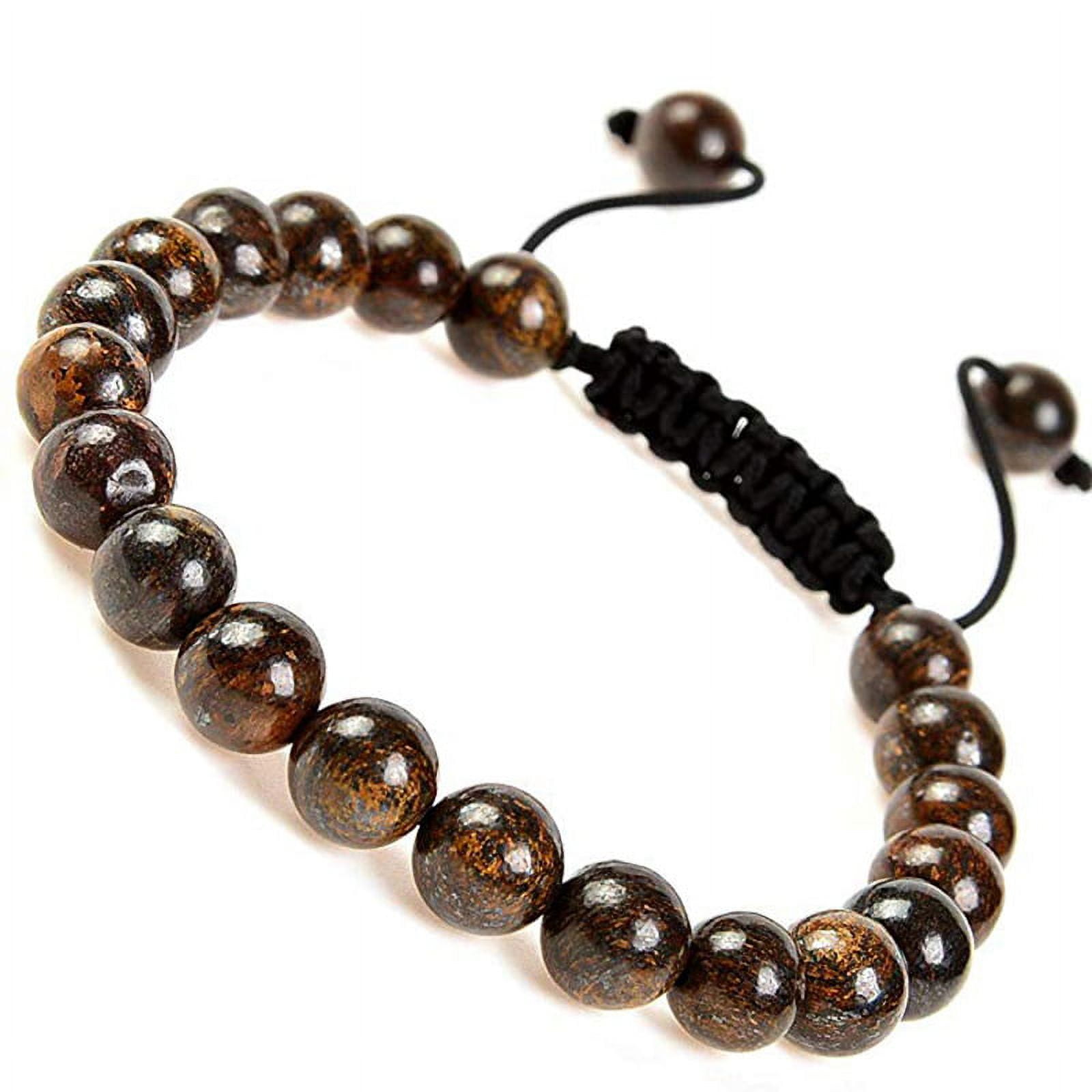 AAA Green Jade Gemstone Bracelet - 8mm Beads, Adjustable Macrame, Unisex