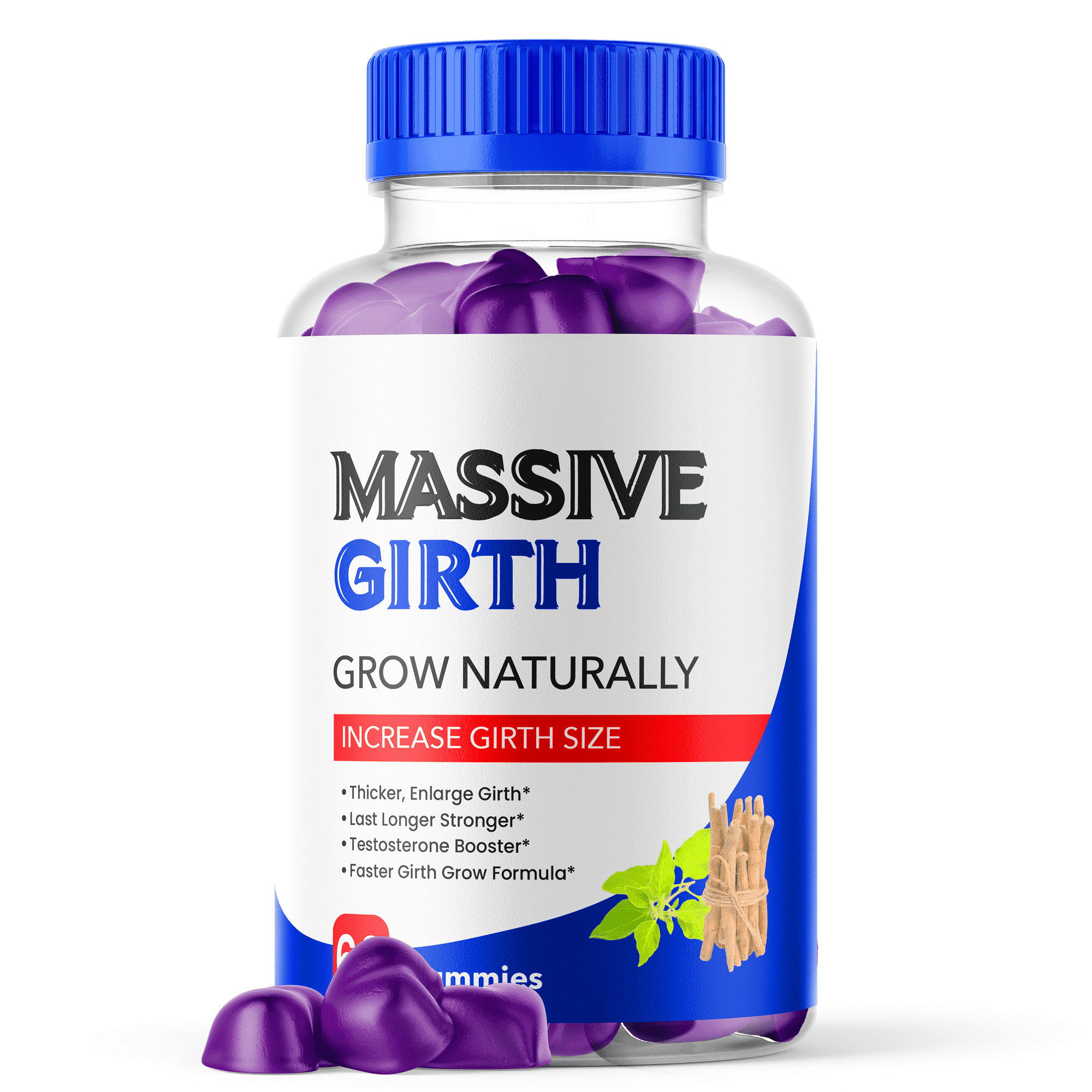 Massive Girth Gummies Advanced Formula All Natural Vitamin Supplement 60 Gummies