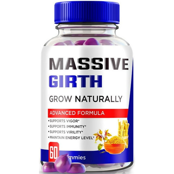 Massive Girth Gummies, Official Massive Girth Grow Naturally Gummies, All-Natural Growth Supplement, MassiveGirth Support Gummy, Massive Girth Gimmies Review (60 Gummies)
