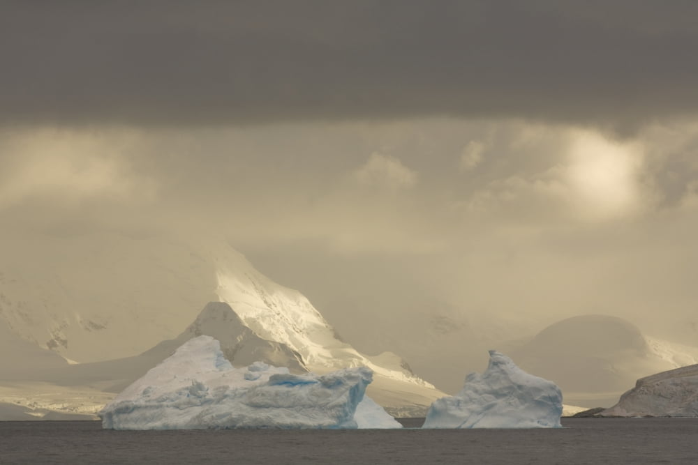 Massive Icebergs Drift Through The Errera Channel In The Antarctic Archipelago Canvas Art - Ron Watts Design Pics (17 x 11)
