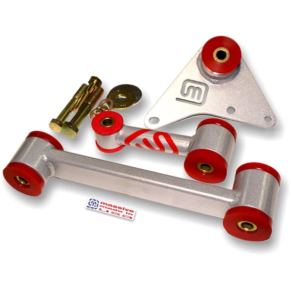 Massive Motor Engine Trans Mount 3 pc Set Compatible with Dodge NEON SRT 4 Turbo Solid Upper Lower 2.4 (Victory Silver)