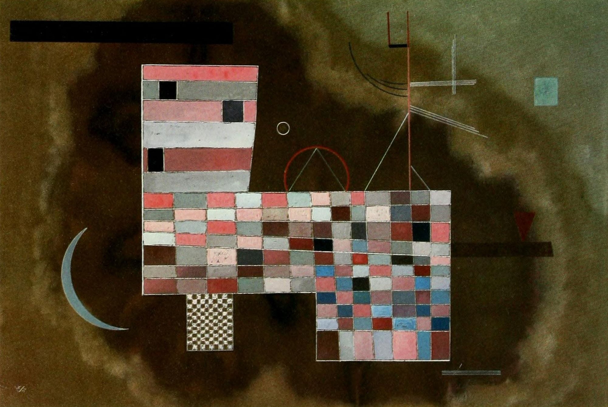 Massive Structure 1932 Canvas Art - Wassily Kandinsky (18 x 24)