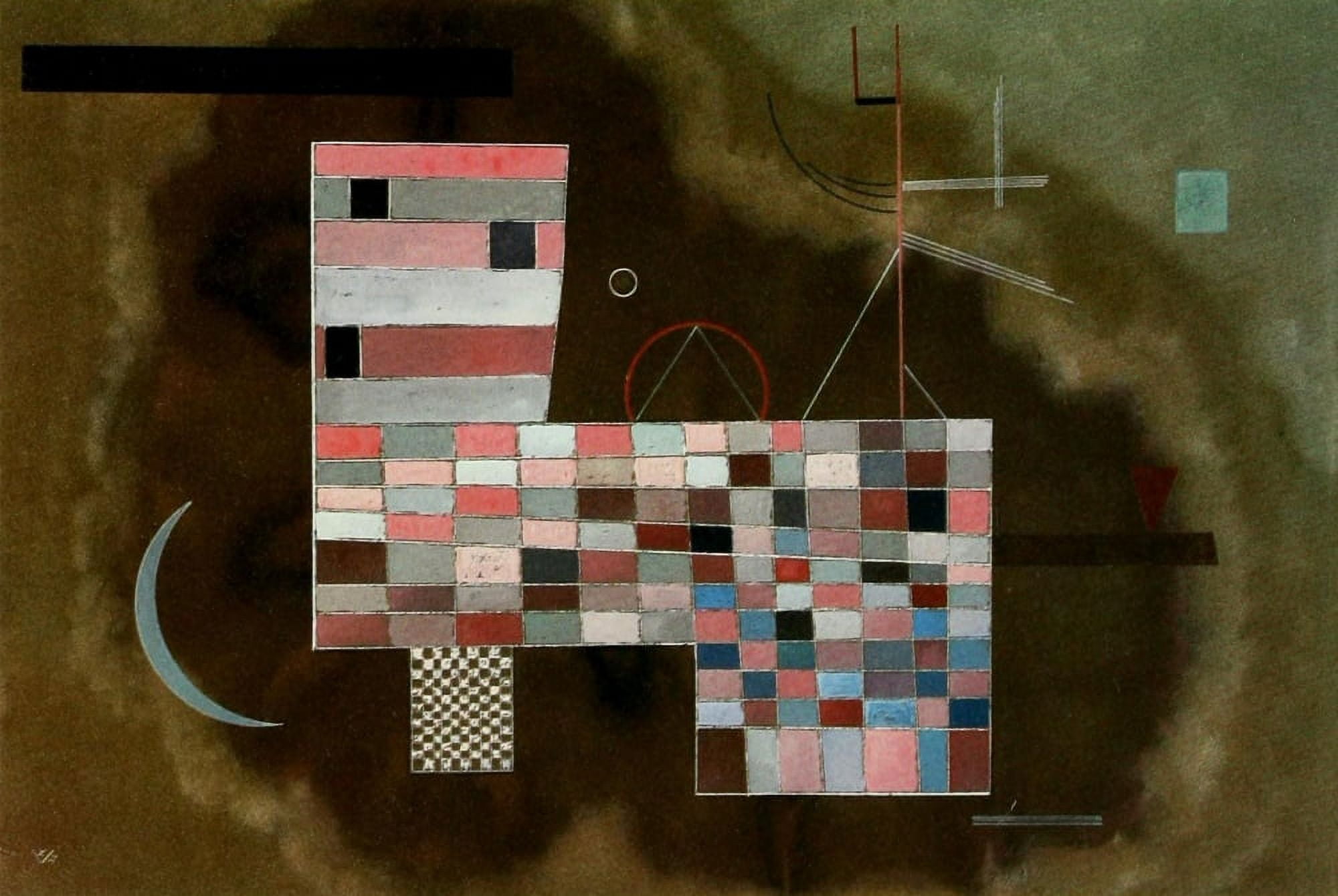Massive Structure 1932 Canvas Art - Wassily Kandinsky (24 x 36)
