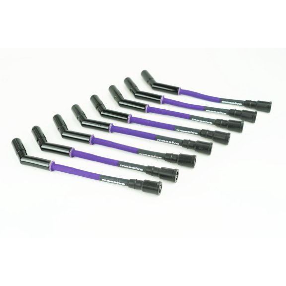 Massive XERAMIK Ignition Wires Compatible with Ford Godzilla 7.3Gas Engine F 350 250 F53 Spark Plug Ceramic Cables Leads High Performance Low Resistance Racing Made USA V8 Econoline Cutaway E-Purple
