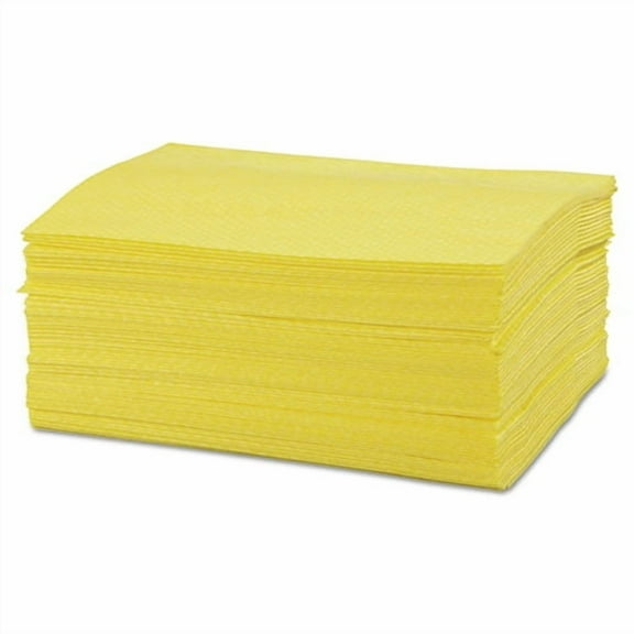 Masslinn Dust Cloths, 1-Ply, 16 x 24, Unscented, Yellow, 50/Pack, 8 Packs/Carton | Bundle of 2