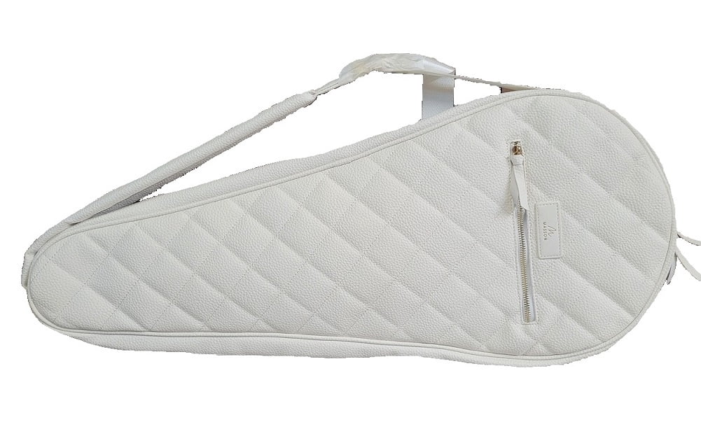 Masson Single Sleeve White Leather Racket Bag with Gold  display picture 1