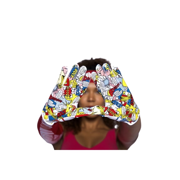 Massov ERA 9.0 Men's Football Gloves, Limited Edition Comic Hands, Small