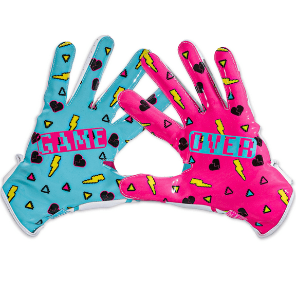 Massov ERA 9.0 Youth Football Glove, Child Receiver Glove, Game Over, Small