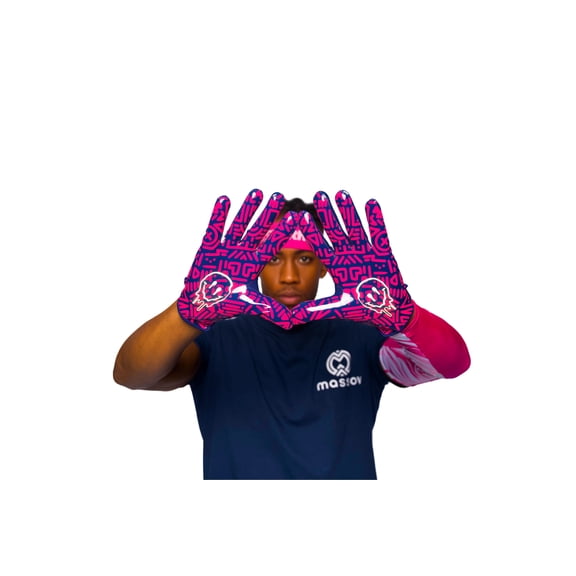 Massov ERA 9.0 Youth Football Gloves, Limited Edition Smile, Small