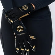 Massov EVO2 Women's Football Gloves, Black and Gold, Small