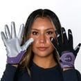 thumbnail image 1 of Massov EVO2 Women's Football Gloves, Purple and Silver, Large, 1 of 5