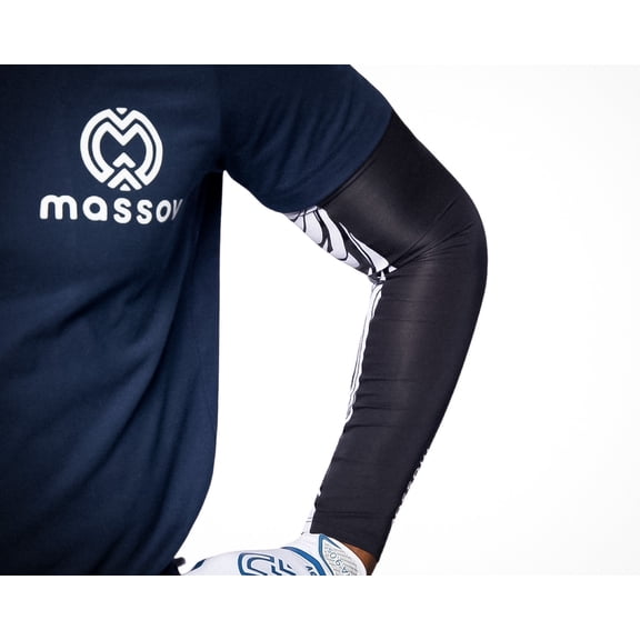 Massov Men's Full Length Sleeve, Black, Small/Medium