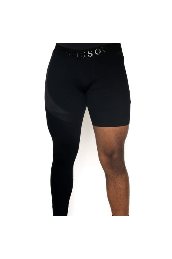 ProForm Youth Boy's Single Leg Athletic Tights (Right Leg Long), Night Black, Small