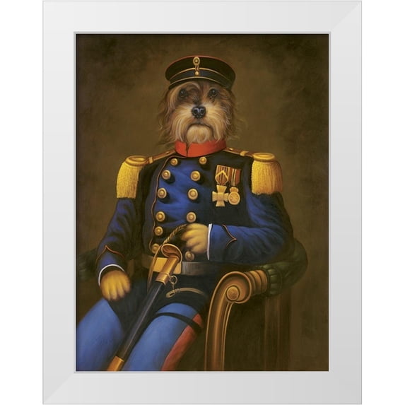 Massy, 19x24 White Modern Wood Framed Museum Art Print Titled - General K. Nine