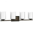 thumbnail image 1 of Mast Collection Four-Light Antique Bronze Clear Glass Coastal Bath Vanity Light, 1 of 7