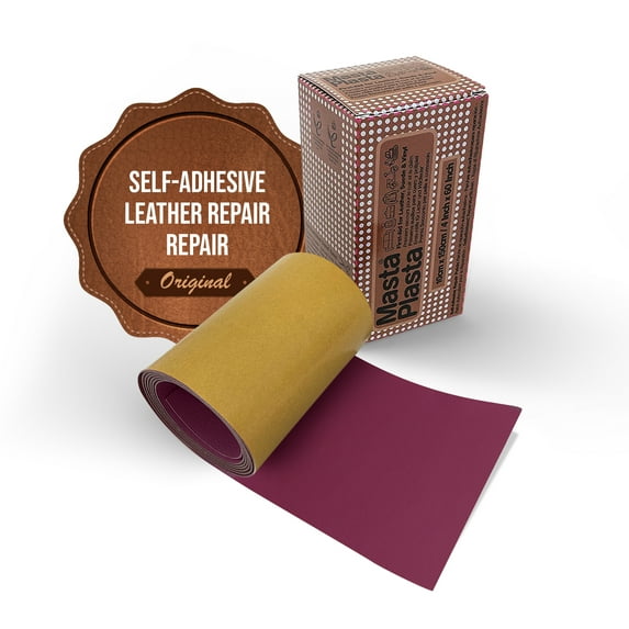 MastaPlasta Instant Leather Repair Tape PINK 60 x 4 in (150cm x 10cm). Self-Adhesive Repair for Sofas, Chairs, Car Seats, Bags and More. Fast, Easy Upholstery Repair on a Roll