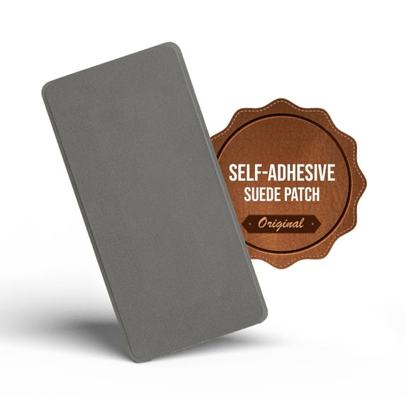 MastaPlasta Instant Upholstery Repair PREMIUM Patch. GRAY SUEDE. 8 inch x 4inc (20cmx10cm). Self-Adhesive Repair for Sofas, Chairs, Car Seats, Bags and More. Fast,Easy Upholstery Repair