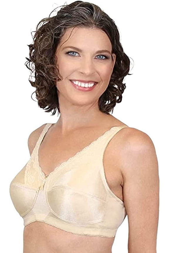 Mastectomy Bra Lace Soft Cup Size 38DD Sand