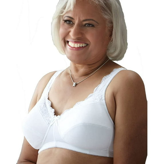 Mastectomy Bra Micro-Fiber Lace Contour 38A, White