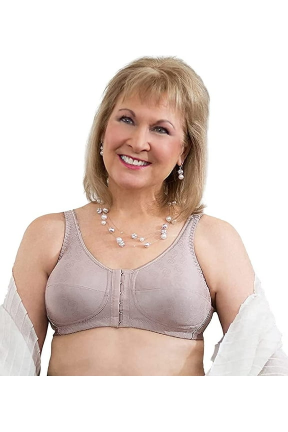 Mastectomy Bra The Rose Contour Front Close/Back Adjustment Size 34B Cocoa