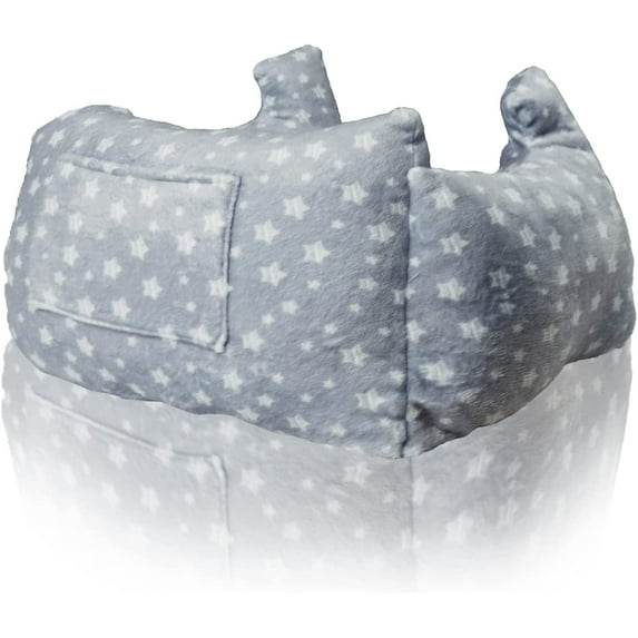 Mastectomy Pillow - Post Surgery Pillow for Breast Cancer, Recovery Breast Pillow for After Heart Surgery, Breast Reduction & Augmentation, Soft Lightweight Heart Pillow with Pockets, Grey Stars