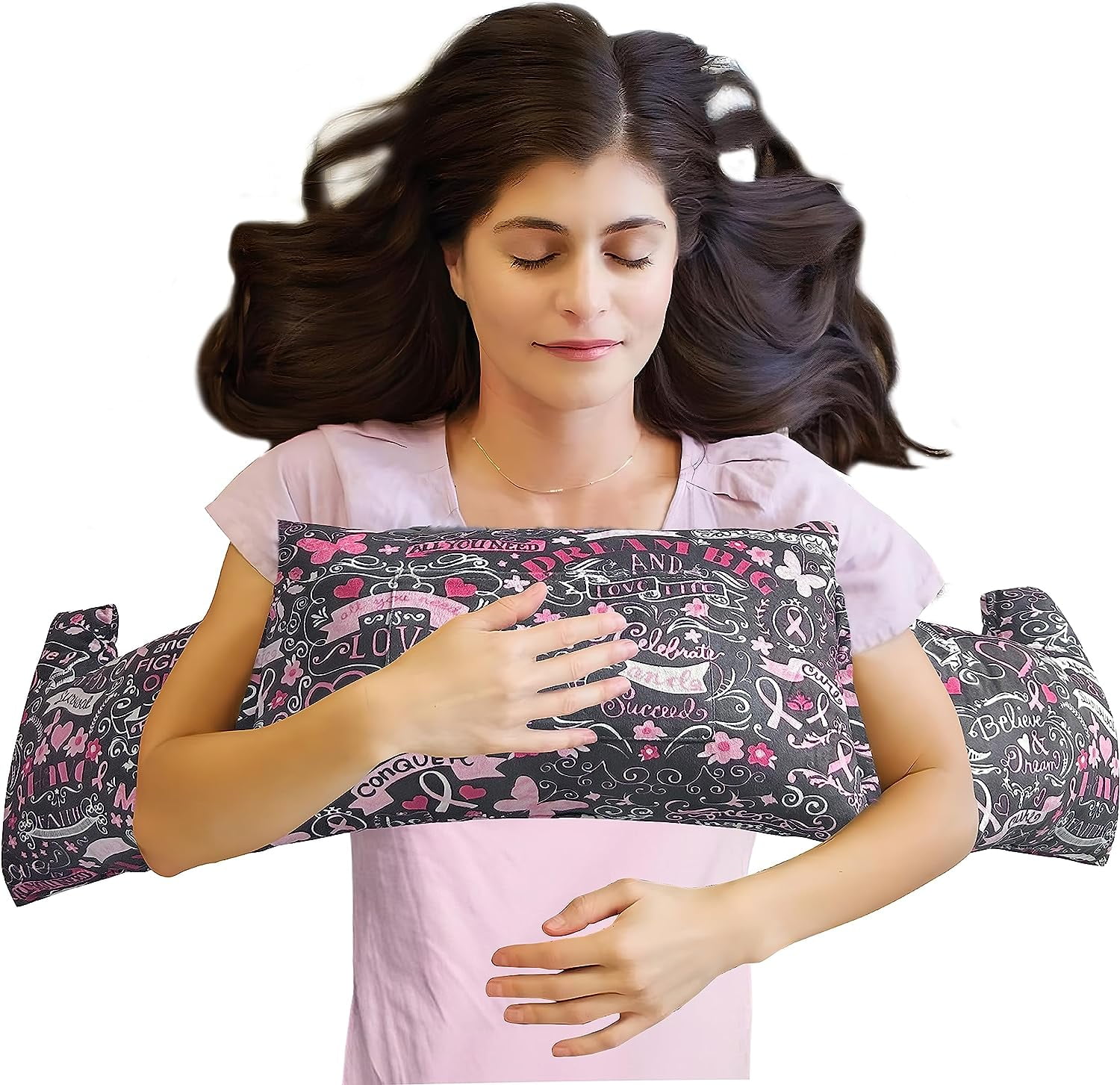 Mastectomy Pillow - Post Surgery Pillow,Breast Pillow with Pocket for Heart Pillow for Recovery Breast Reduction & Aaugmentation Patients Seatbelt Protection-Surgery Pillow Breast Cancer Gift