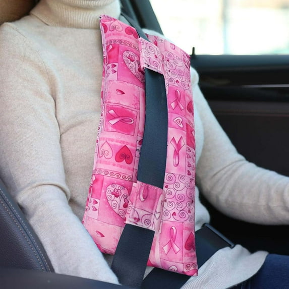 Mastectomy Pillow Post Surgery Seat Belt Pillow Protect Sensitive Areas with Pocket for Hot Cold Pack Heart Surgery Seatbelt PillowHysterectomy Pillow Car Seat Belt Pillows Gifts for Patients