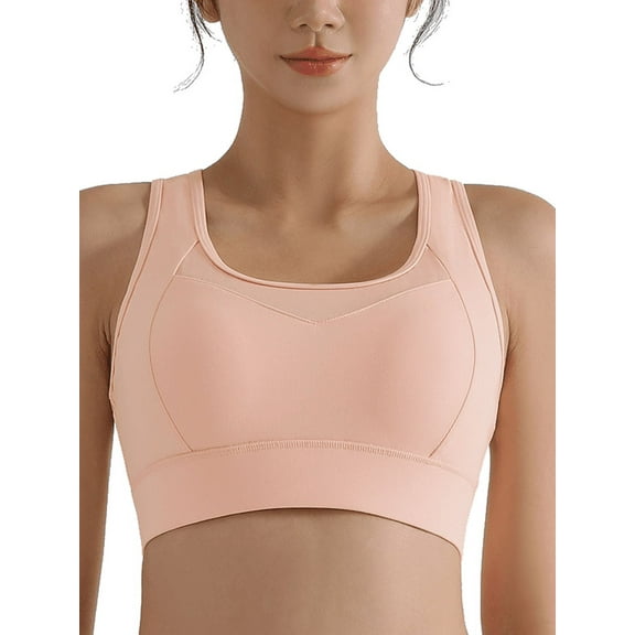 Mastectomy Sports Bra for Women,Wirefree Pocket Bra for Prosthesis, High Support, Breathable Activewear,Black,2XL