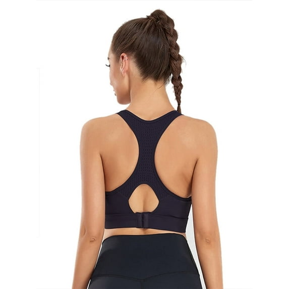 Mastectomy Sports Bra for Women,Wirefree Pocket Bra for Prosthesis, High Support, Breathable Activewear,Black,XL