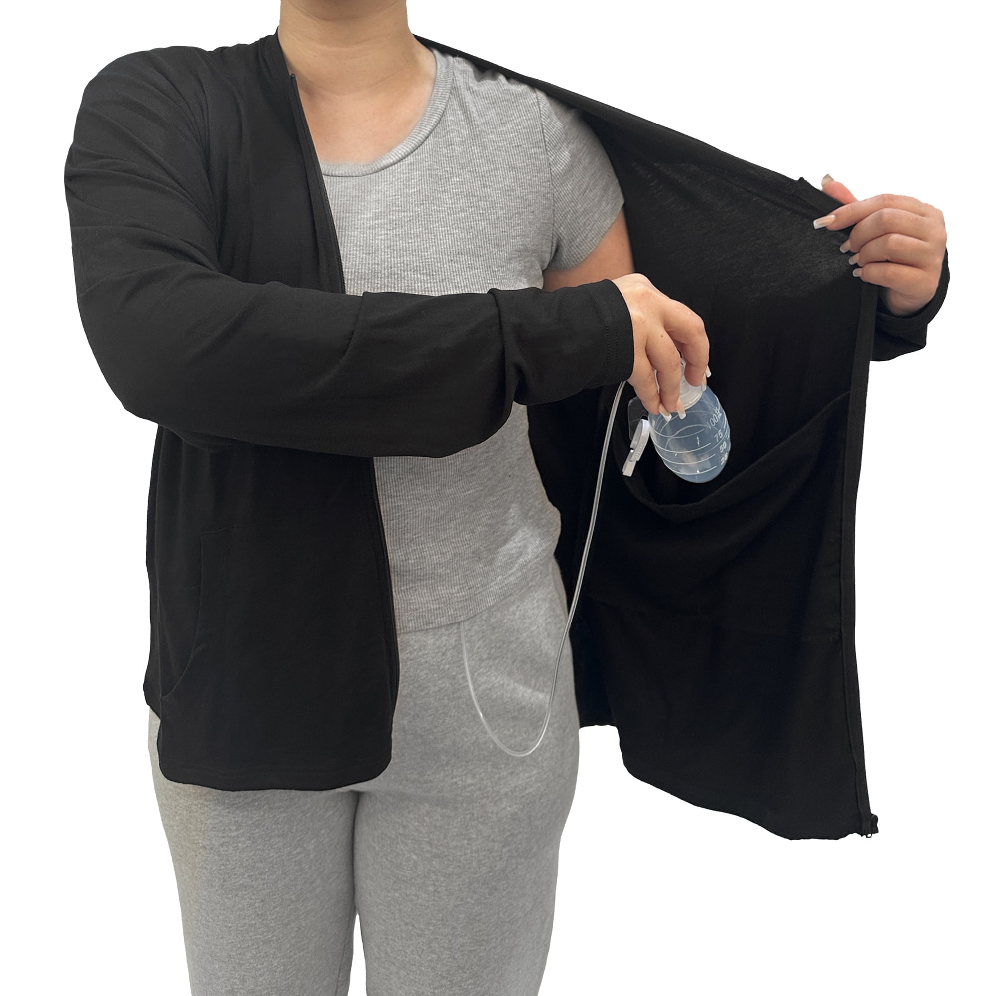 Sweet Jojo Designs Mastectomy Hoodie, Drain Recovery Jacket, Surgery