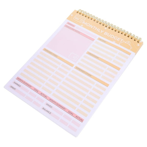 Masteelf Tearable Weekly Meal Planner Notebook - 1 Book Household Diet Tracker and Food Journal Organizer