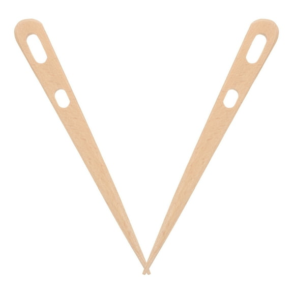 Masteelf 1 Pair Wooden Weaving Needle Hand Knitting Needles Sturdy Tapestry Weaving Tool Wooden Weaving Tool Weaving Needles Supply