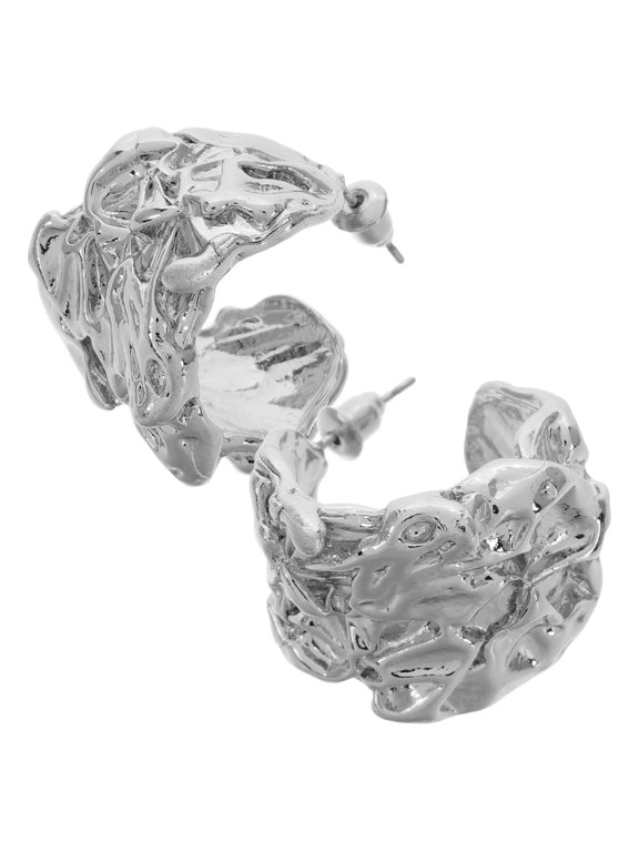 Masteelf 1 Pair Large Metal Earrings Unique Irregular Shape Fashion Jewelry Accessories for Women