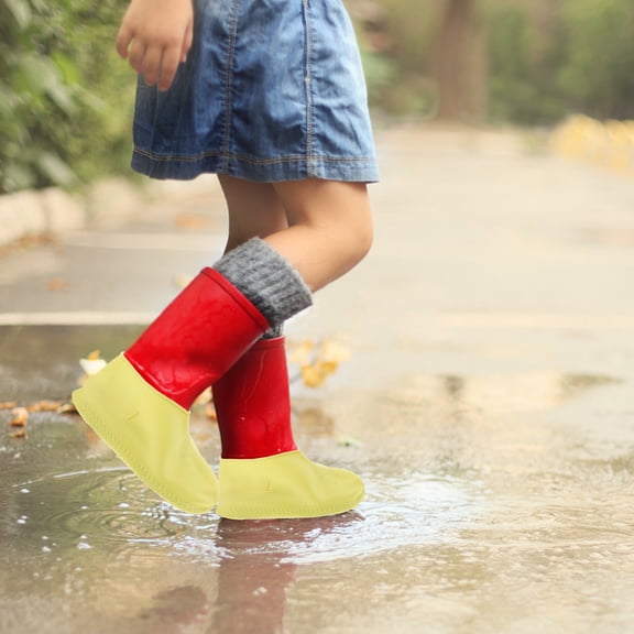 Masteelf 1 Pair Splashproof Shoe Covers For Men And Women Anti-Skid Rain Boot Covers For Outdoor Use Reusable Thickened Rain Shoe Protectors Size L