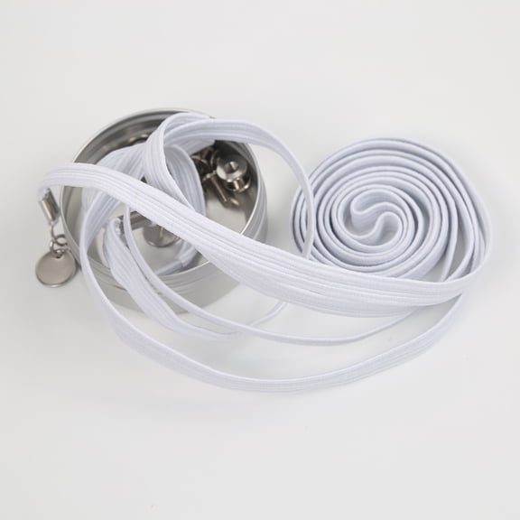 Masteelf 1 Pair White Polyester Flat , Temperature Resistant, Running Shoe Laces Replacement