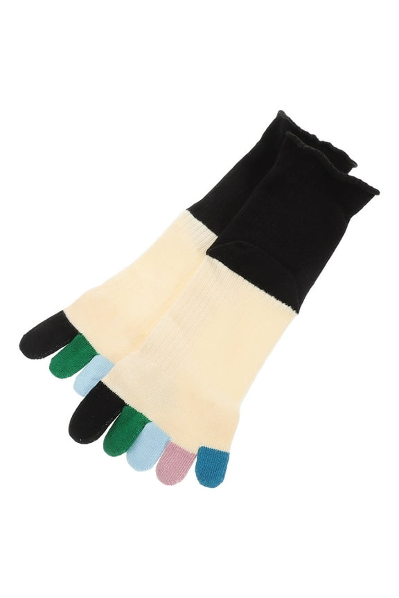 1 Pair Toe Socks Cotton Athletic Running Five Finger Socks Toe Socks For Men And Women High Ankle Socks