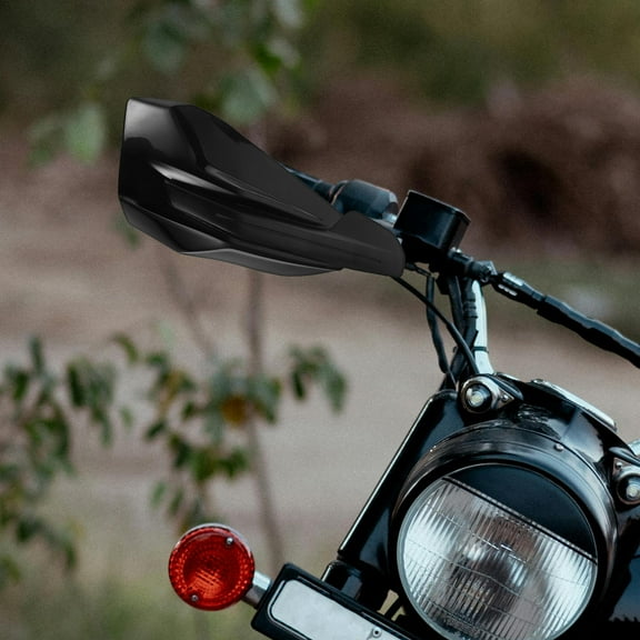 Masteelf 1 Pair Universal Motorcycle Handguards for Dirt Bikes and Snowmobiles Windproof Handlebar for Off-Road Riding Plastic Hand Guards Black