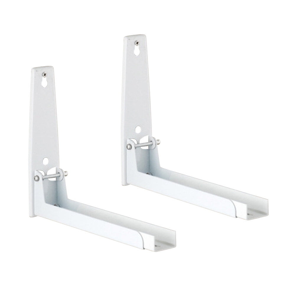LOLIPPYY Microwave Wall Mount Shelf White 1 Pair 9.4X7.9X1.8In